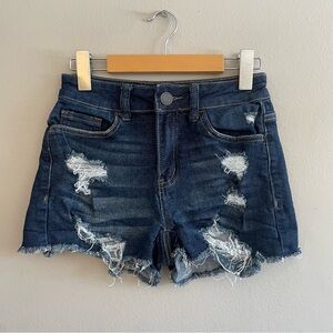 Sonoma SO Dark Blue Distressed Jean Shorts 2” Inseam - Size 25 (Size 1) EUC